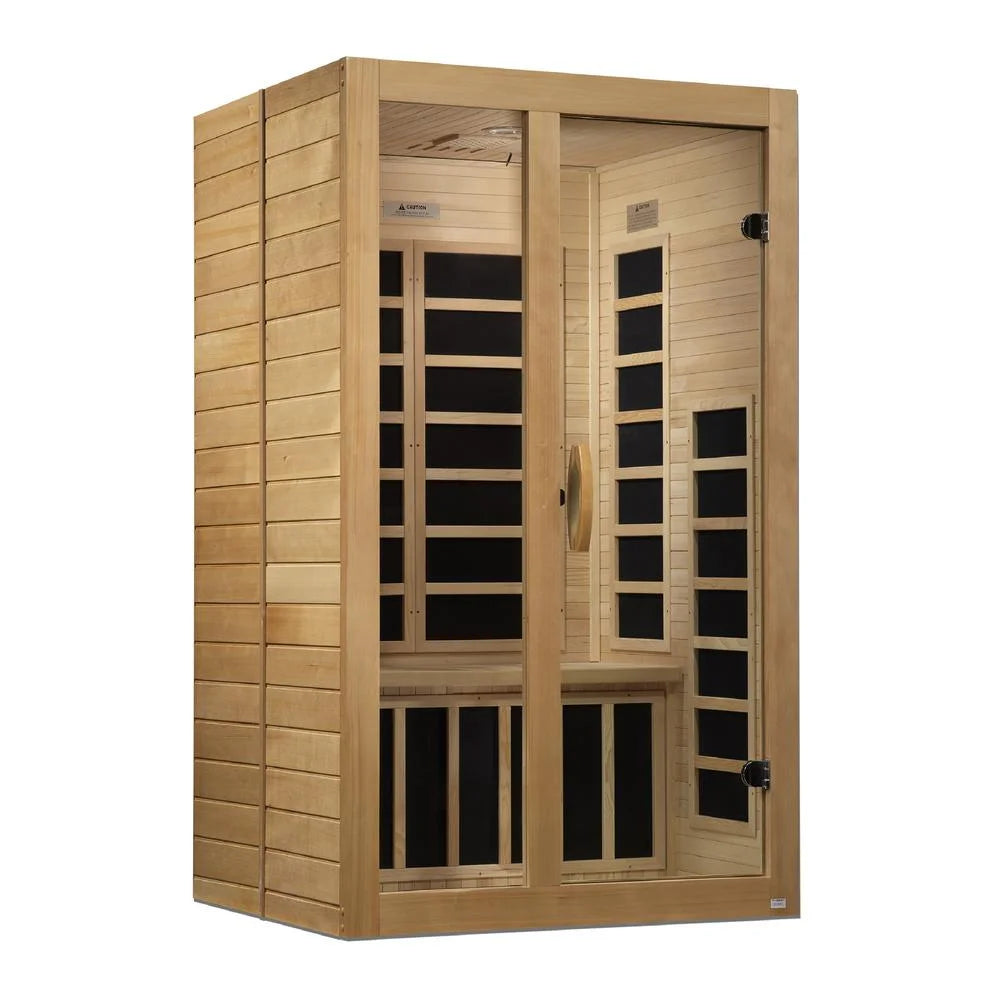 Dynamic Santaigo 2-Person Low EMF (Under 8MG) FAR Infrared Sauna (Canadian Hemlock)