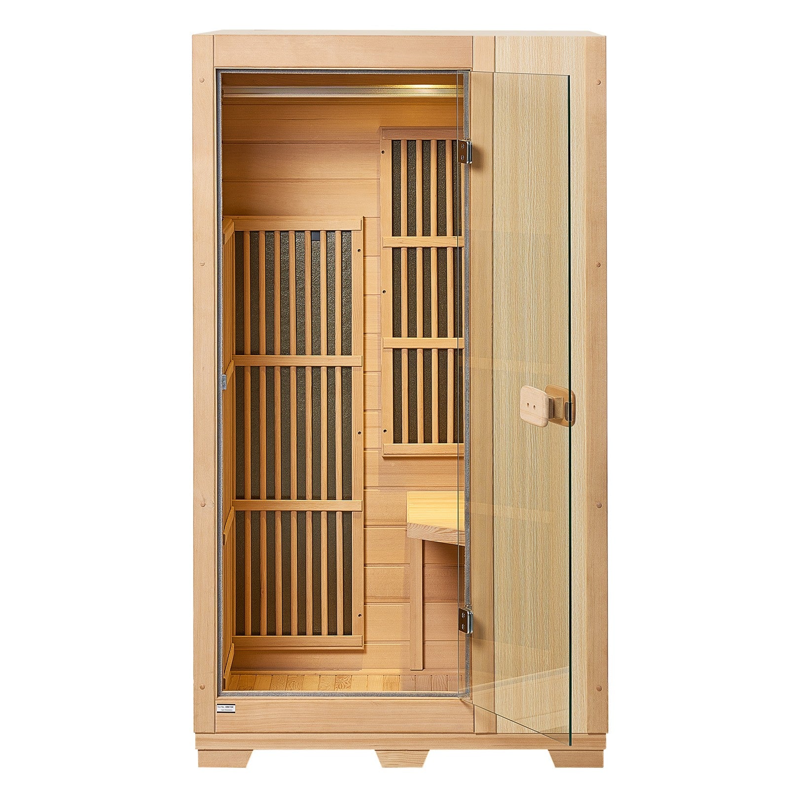 Uimoso 1 Person Far Infrared Wooden Sauna Room 1140W Home Spa Bluetooth Speakers