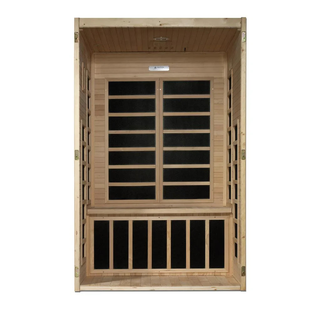 Dynamic Santaigo 2-Person Low EMF (Under 8MG) FAR Infrared Sauna (Canadian Hemlock)