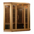 Sauna 3-Person Corner Low EMF (Under 8MG) FAR Infrared Sauna (Canadian Red Cedar)
