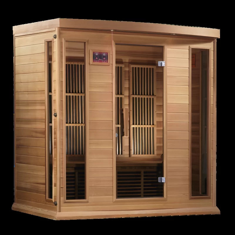 Dynamic Infrared Maxxus 4 - Person Bluetooth Compatible FAR Infrared Sauna in Hemlock