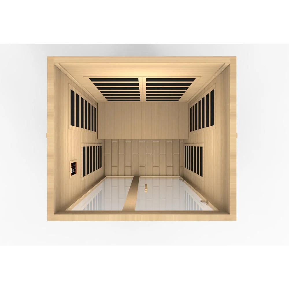 Dynamic Santaigo 2-Person Low EMF (Under 8MG) FAR Infrared Sauna (Canadian Hemlock)