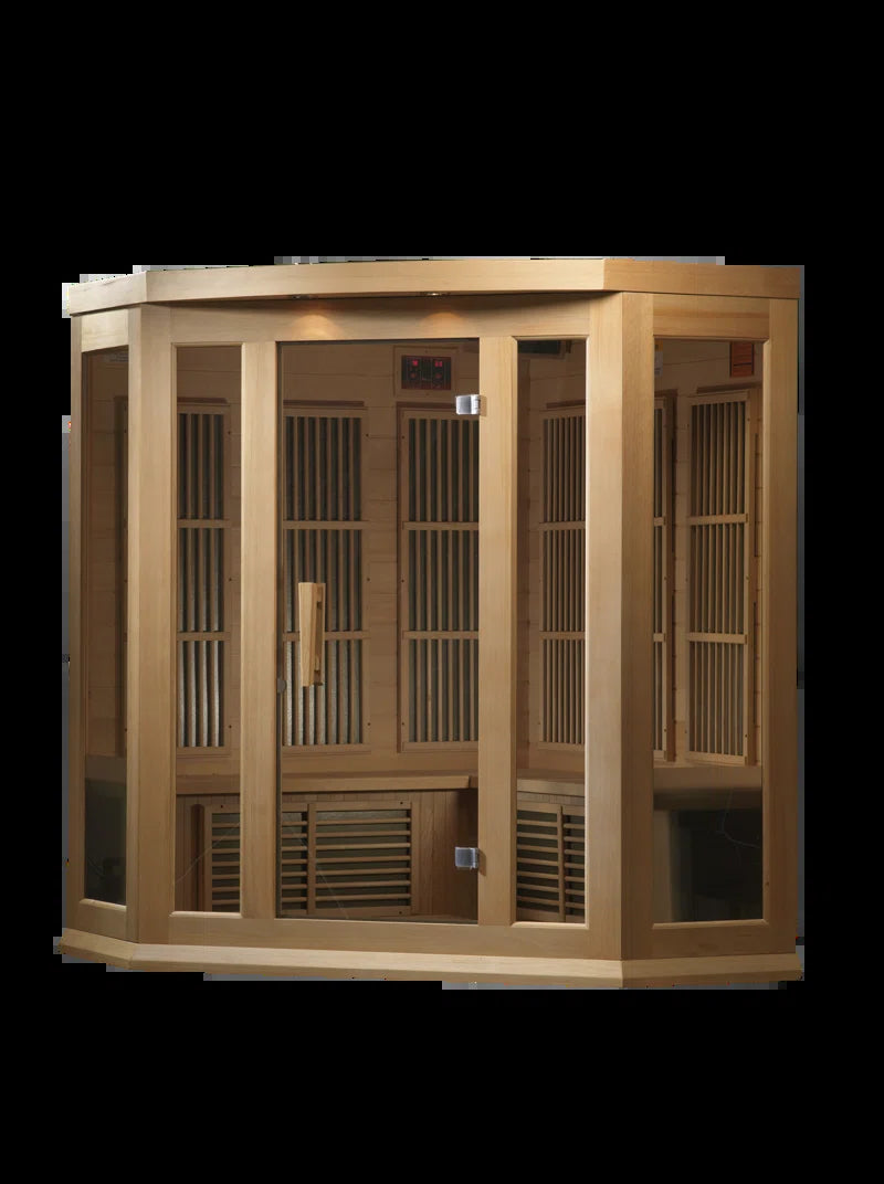 Dynamic Infrared Maxxus 3 - Person Bluetooth Compatible FAR Infrared Sauna in Hemlock