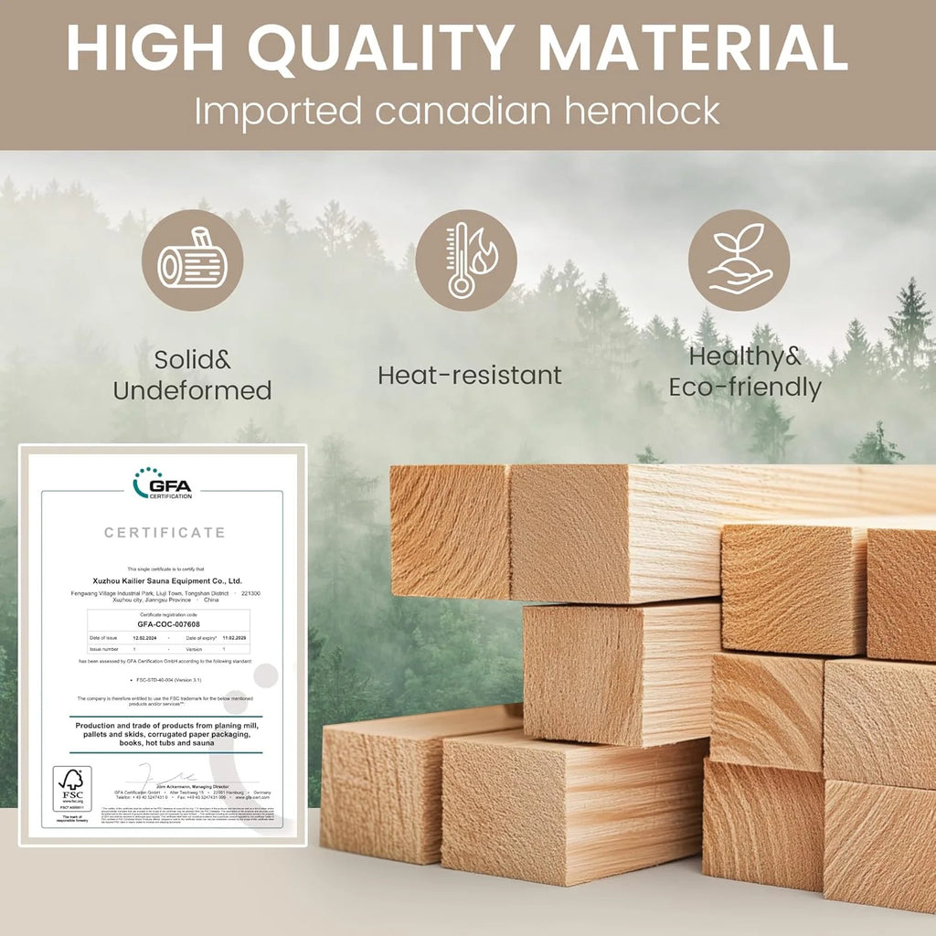 1 Person Infrared Sauna, Full Spectrum Infrared Sauna for Home, Indoor Dry Sauna with 4 Heater Panels, Bluetooth and Tempered Glass,Canadian Hemlock