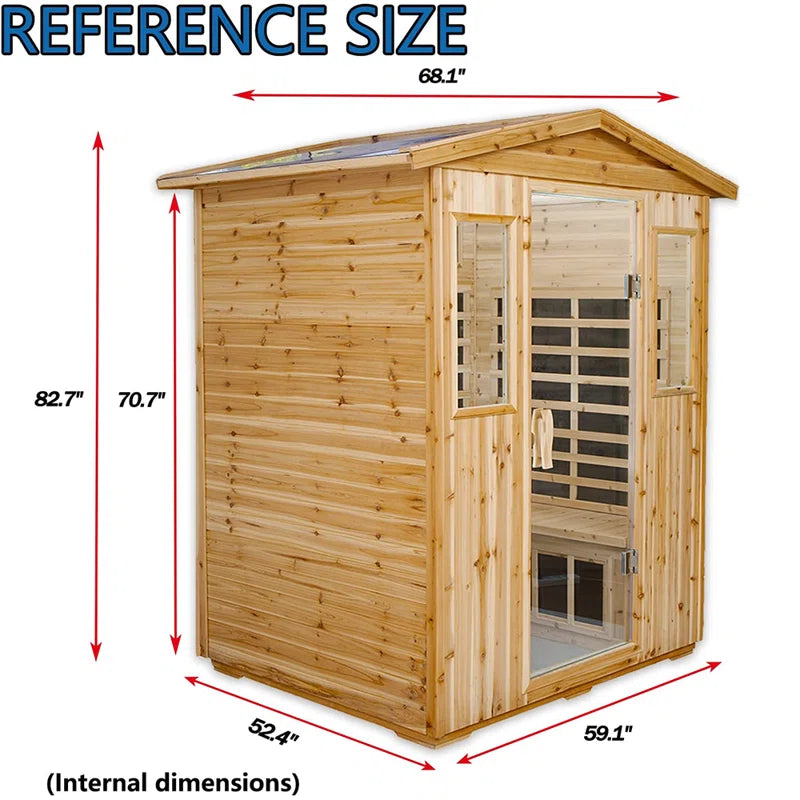 4 - Person Bluetooth Compatible FAR Infrared Sauna in Fir