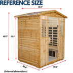 4 - Person Bluetooth Compatible FAR Infrared Sauna in Fir