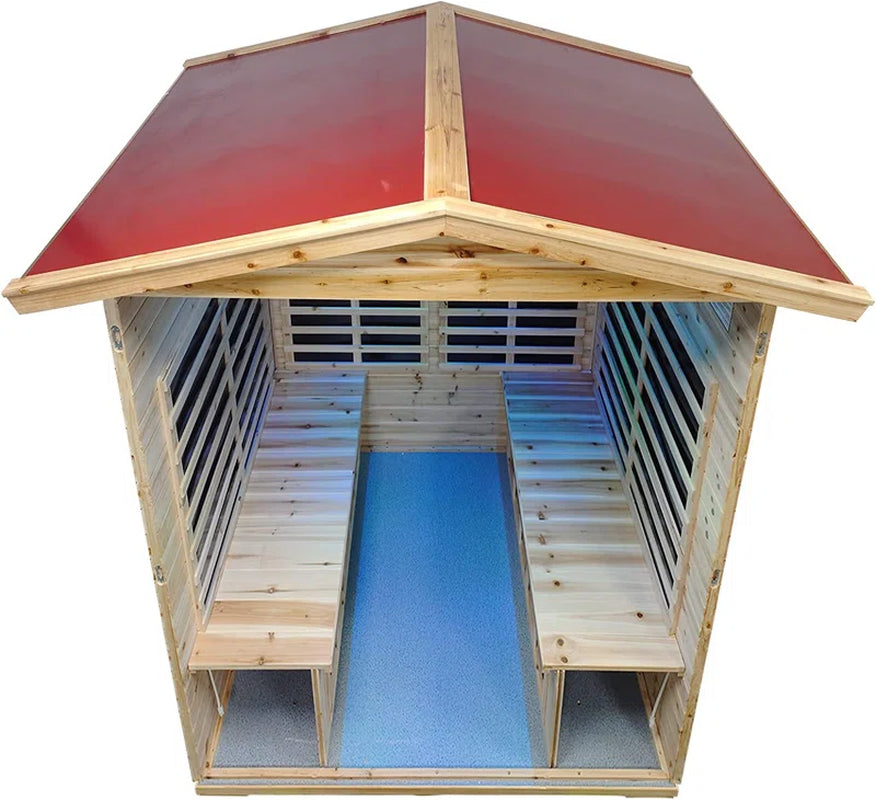 4 - Person Bluetooth Compatible FAR Infrared Sauna in Fir