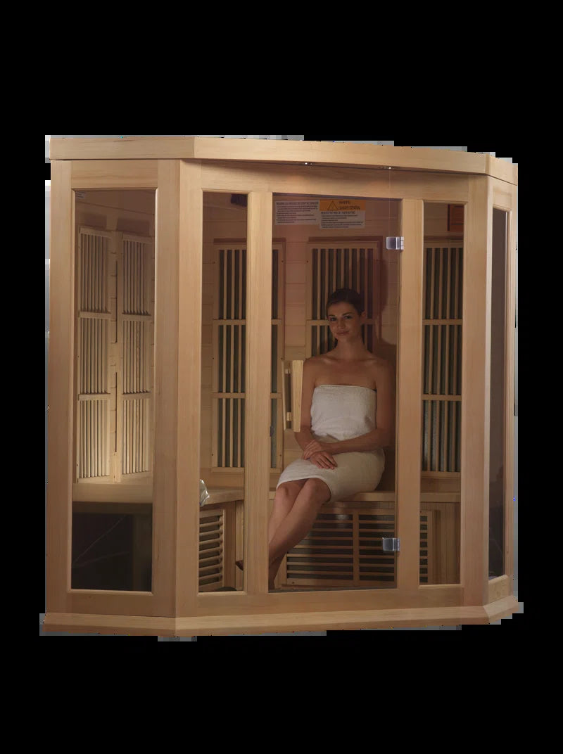 Dynamic Infrared Maxxus 3 - Person Bluetooth Compatible FAR Infrared Sauna in Hemlock