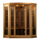 Sauna 3-Person Corner Low EMF (Under 8MG) FAR Infrared Sauna (Canadian Red Cedar)