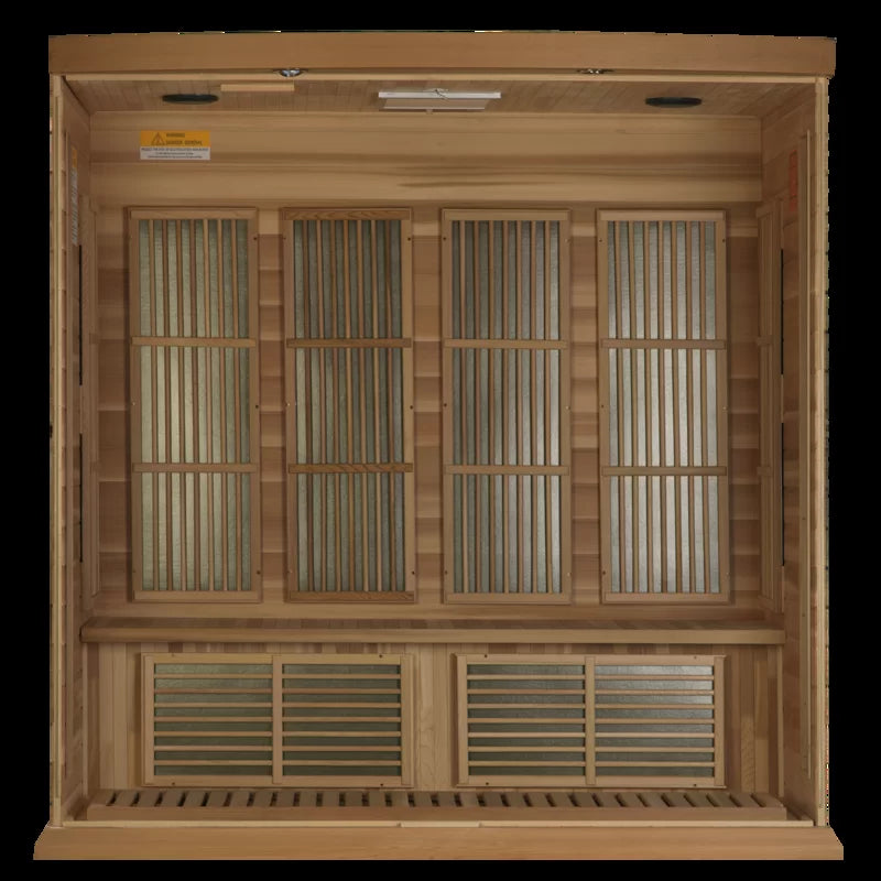 Dynamic Infrared Maxxus 4 - Person Bluetooth Compatible FAR Infrared Sauna in Hemlock