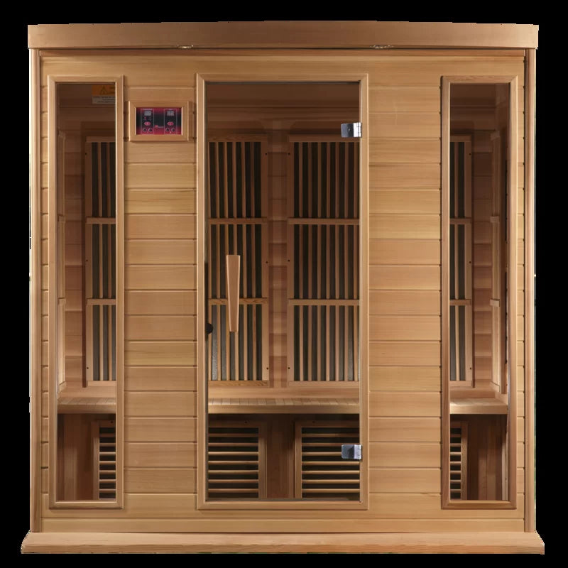 Dynamic Infrared Maxxus 4 - Person Bluetooth Compatible FAR Infrared Sauna in Hemlock