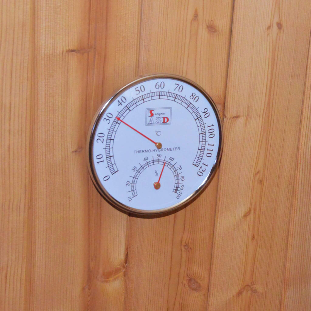 Thermora Large Premium American White Oak Outdoor Wooden Barrel Sauna With 4.5KW Sauna Heater (SAK45968)